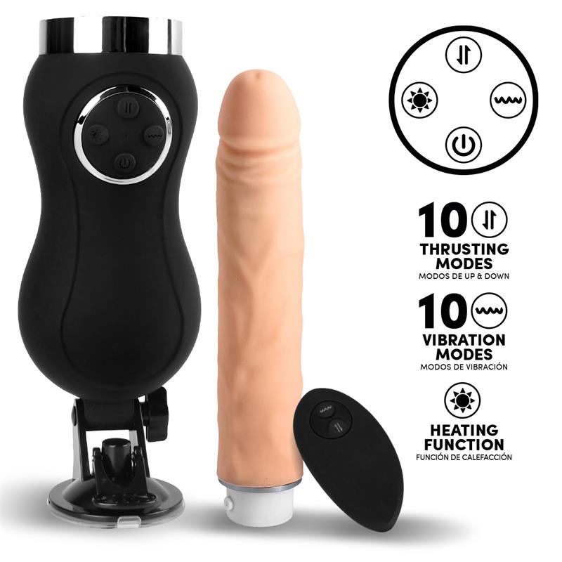 INTOYOU BDSM LINE - Sex Machine Vibration, Thrusting and Heat Remote Control USB — zdjęcie 2