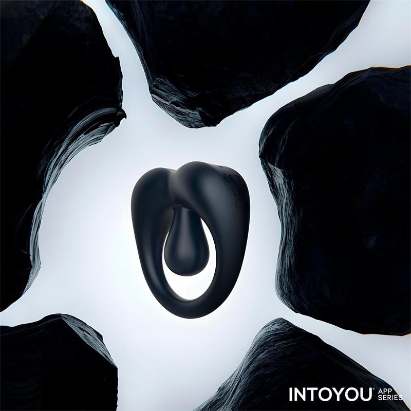 INTOYOU APP SERIES - Kenny Penis Ring with Clitoris Stimulator and APP Night Blue — zdjęcie 4