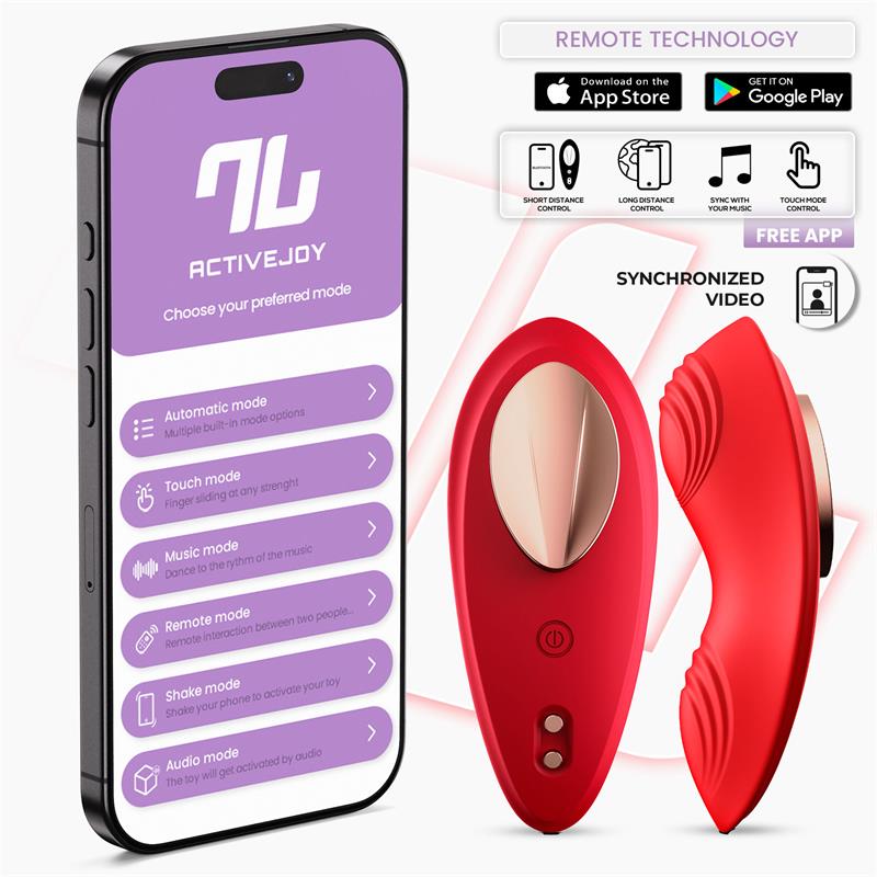 INTOYOU APP SERIES - Panty Vibrator with App Silicone Red — zdjęcie 2