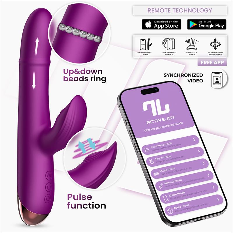 INTOYOU APP SERIES - Sendel Vibe with Up and Down Internal Beads Ring and Pulsation with App — zdjęcie 2
