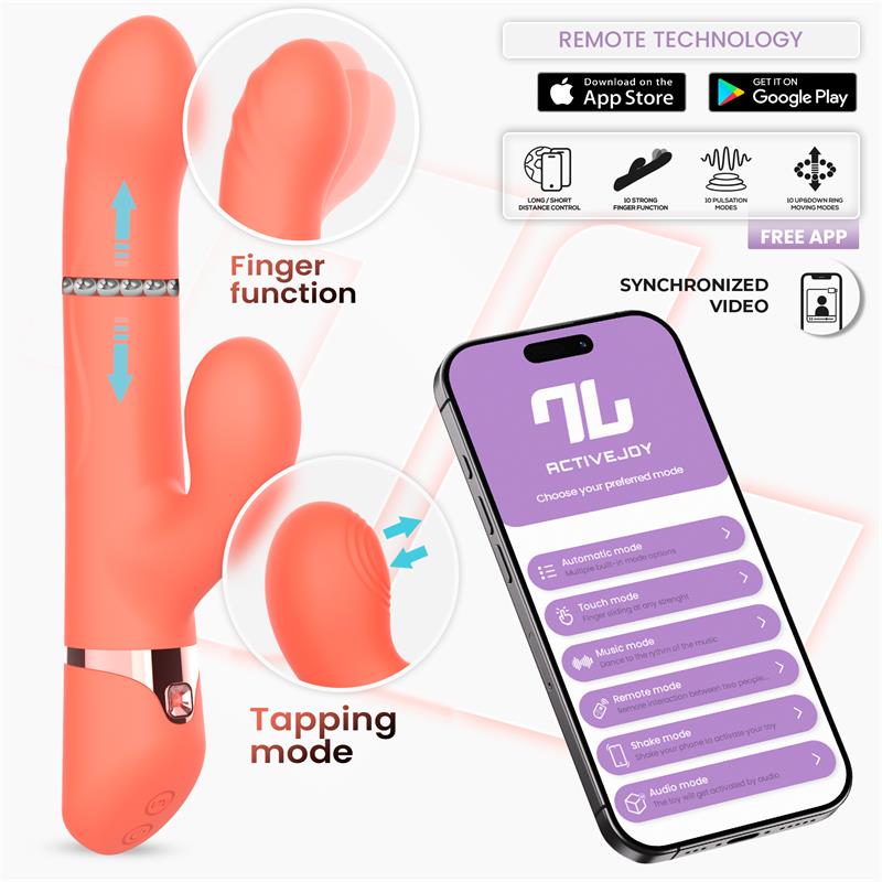 INTOYOU APP SERIES - Mindy Vibe with Up and Down Beads Ring, Finger and Pulsation with APP — zdjęcie 2