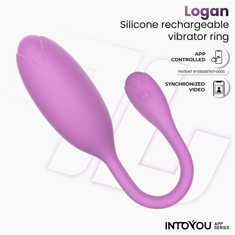 INTOYOU APP SERIES - Logan Vibrating Egg with App Unibody Silicone Purple — zdjęcie 2