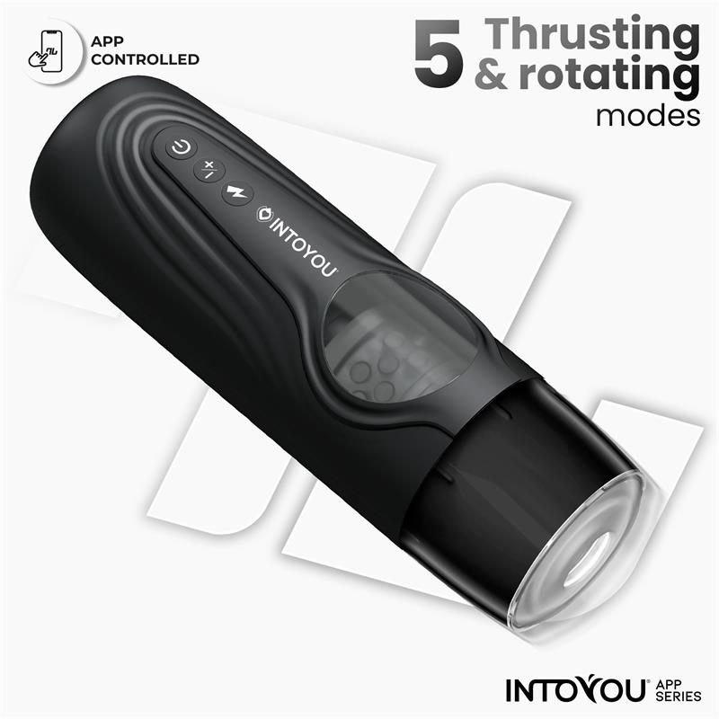 INTOYOU APP SERIES - Egor Thrusting and Rotating Male Masturbator with App — zdjęcie 2