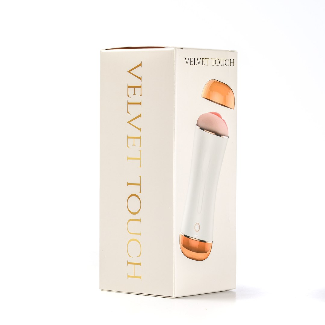 Velvet Touch - Masturbator Z Wibracj¹ Dwustronny Wagina Anus  Cyberskóra £adowany Usb Bia³y — zdjęcie 3