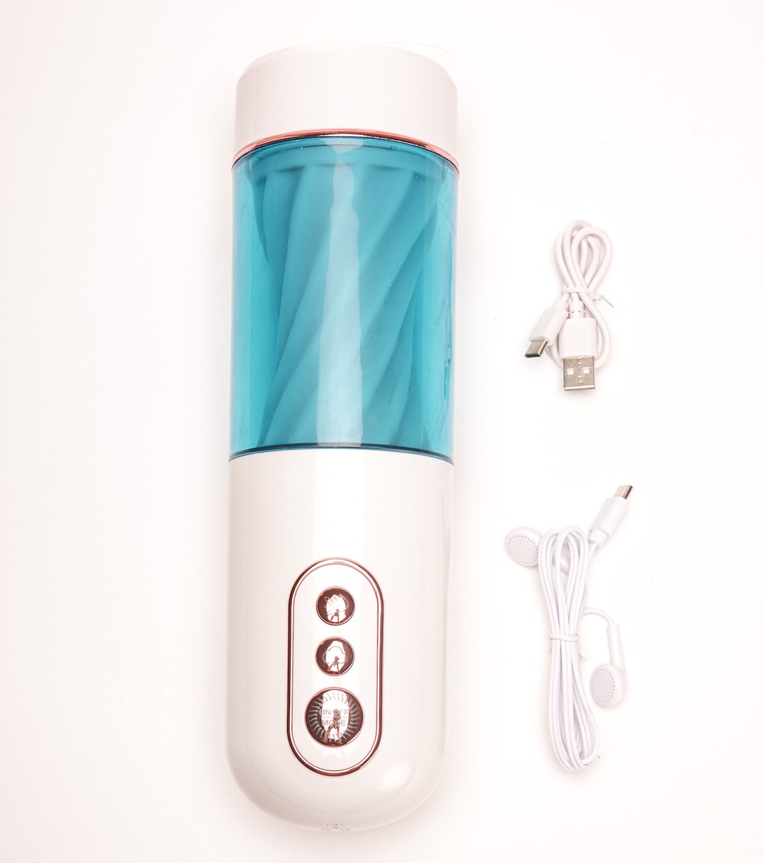 Velvet Touch - Masturbator Z Wibracj¹ Ssaniem Cyberskóra £adowany Usb Bia³y — zdjęcie 3