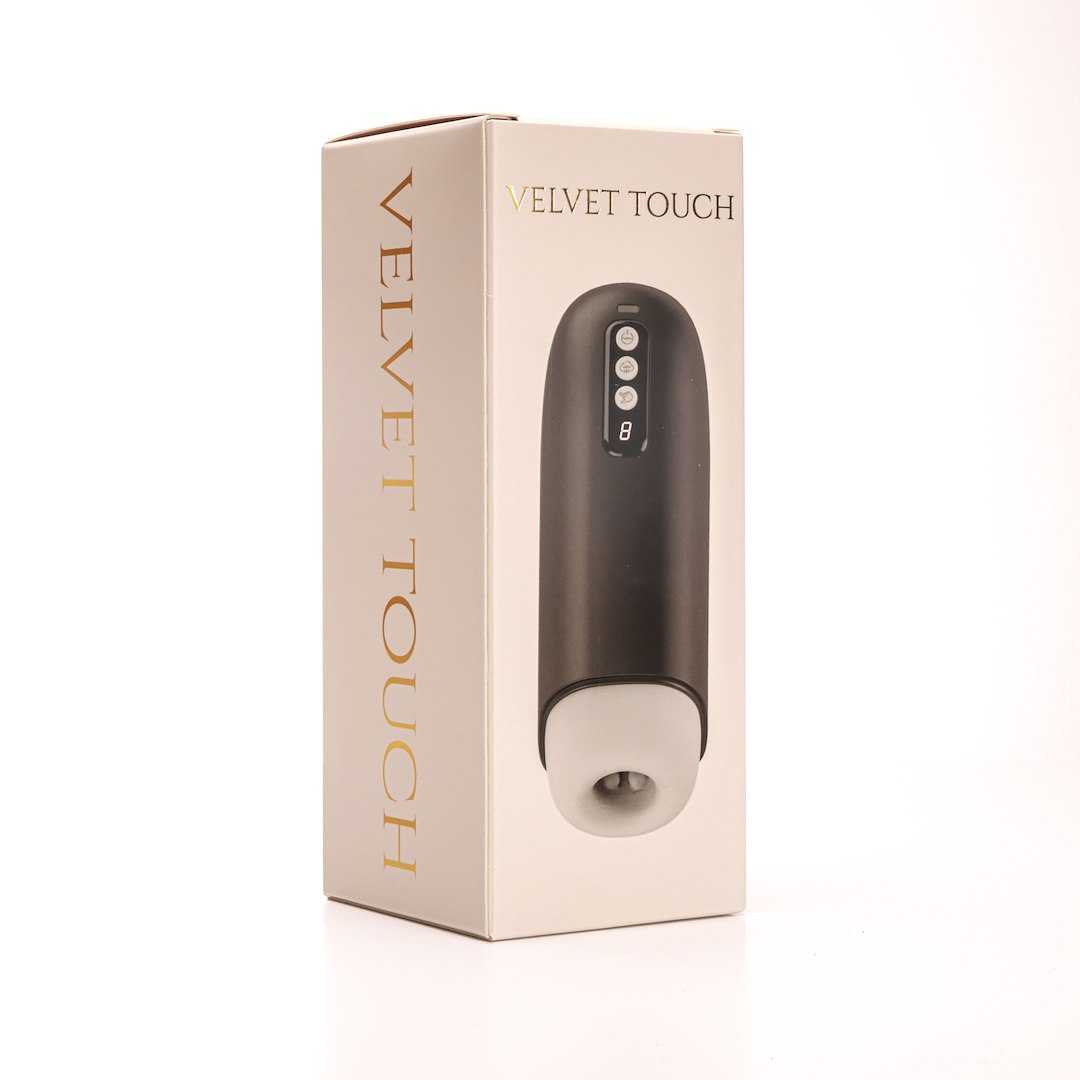Velvet Touch - Masturbator Z Wibracj¹ Ssaniem Cyberskóra £adowany Usb Czarny — zdjęcie 3