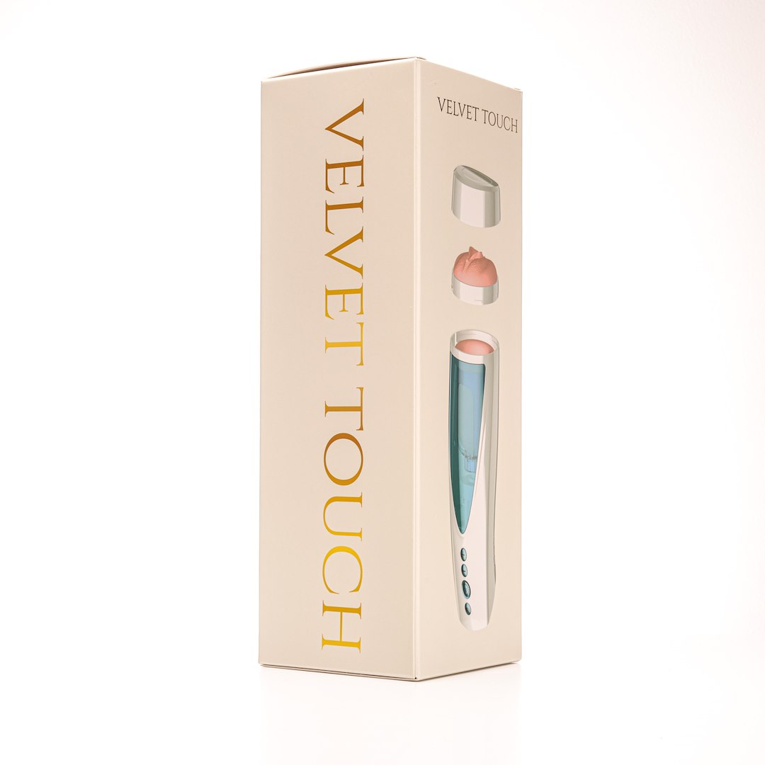 Velvet Touch - Masturbator Z Wibracj¹ Ssaniem Wagina Cyberskóra £adowany Usb Bia³y — zdjęcie 3