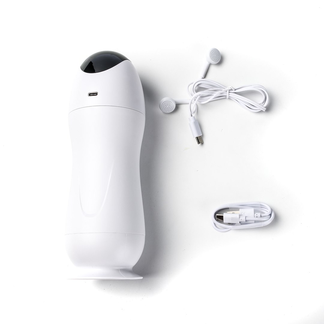 Velvet Touch - Masturbator Z Wibracj¹ Wagina Cyberskóra £adowany Usb Bia³y — zdjęcie 3