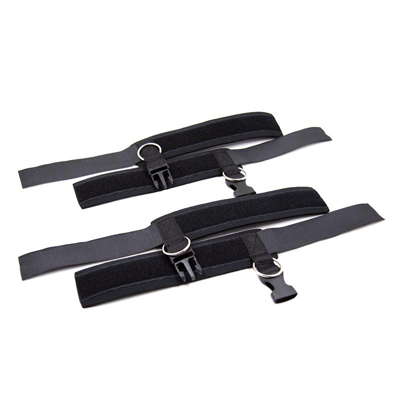 LATETOBED BDSM LINE - Neoprene Ankle Cuffs with Velcro Black — zdjęcie 3