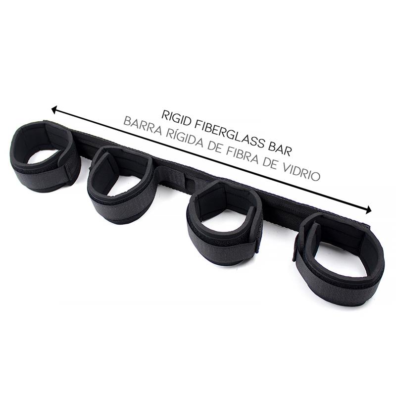LATETOBED BDSM LINE - Spreader Bar with Rigid Bar and Soft Cuffs — zdjęcie 3