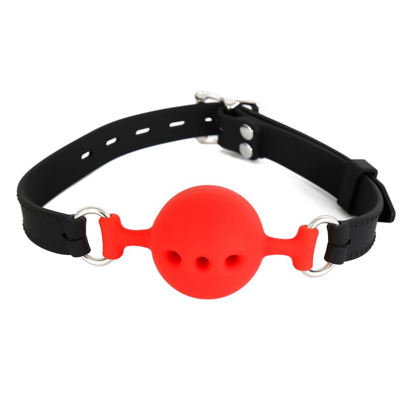 LATETOBED BDSM LINE - Silicone Breathable Ball Gag S - 4 cm — zdjęcie 3