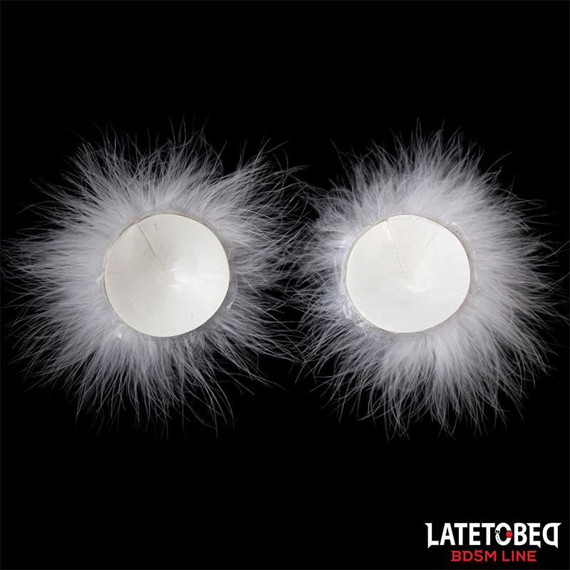 LATETOBED BDSM LINE - Nipple Covers with Feather — zdjęcie 3