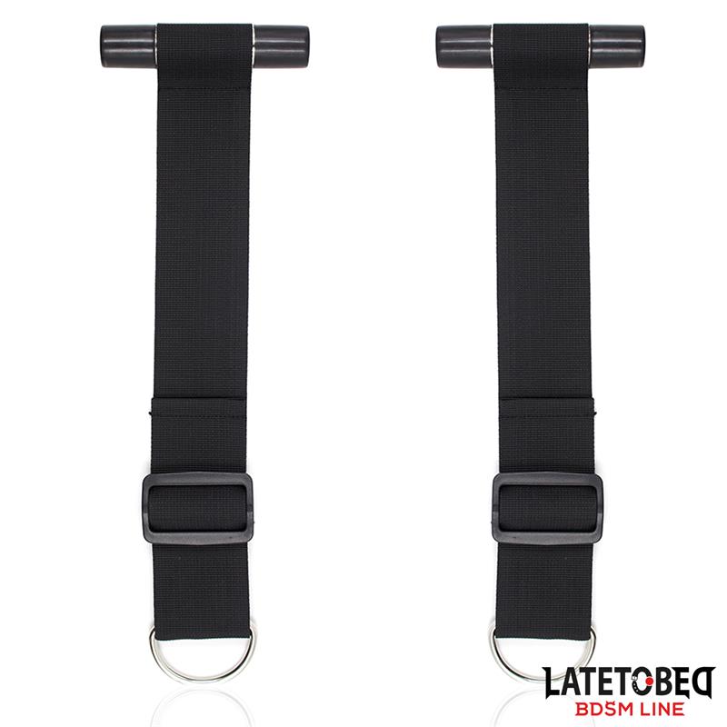 LATETOBED BDSM LINE - Door Swing Nylon Bind Neoprene Wrist Cuffs — zdjęcie 3