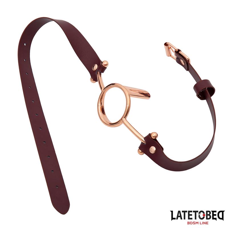 LATETOBED BDSM LINE - Leather O Ring Gag — zdjęcie 3