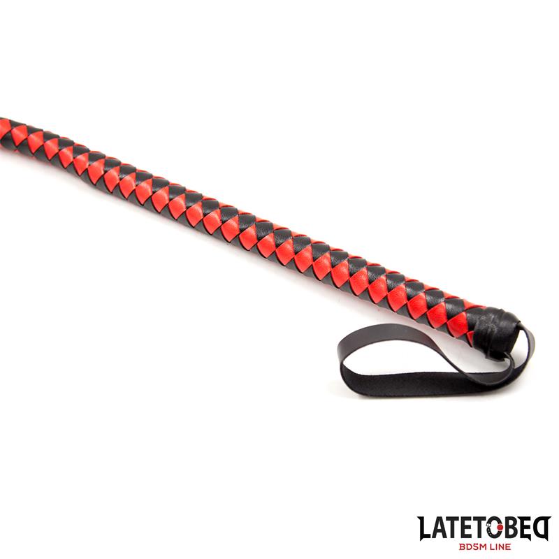 LATETOBED BDSM LINE - Long  Whip Blacl and Red 210cm — zdjęcie 3