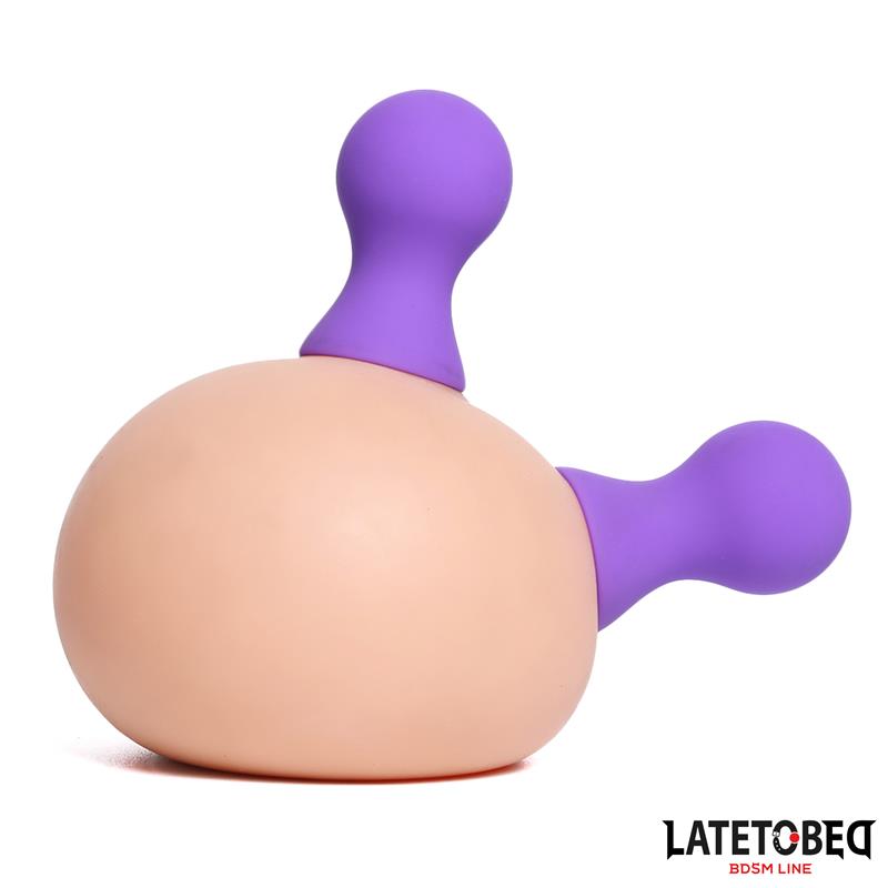 LATETOBED BDSM LINE - Silicone Nipple Suckers Purple — zdjęcie 3