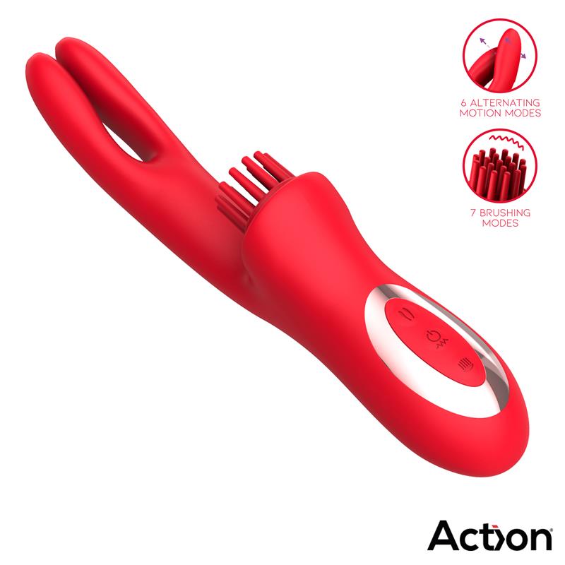 ACTION - Bilma Vibe with Brushing Clit Stimulator and Alternating Function — zdjęcie 3