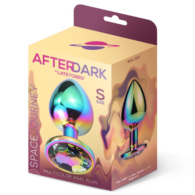 AFTERDARK - Space Journey Multicolor Butt Plug with Jewel Size S — zdjęcie 3