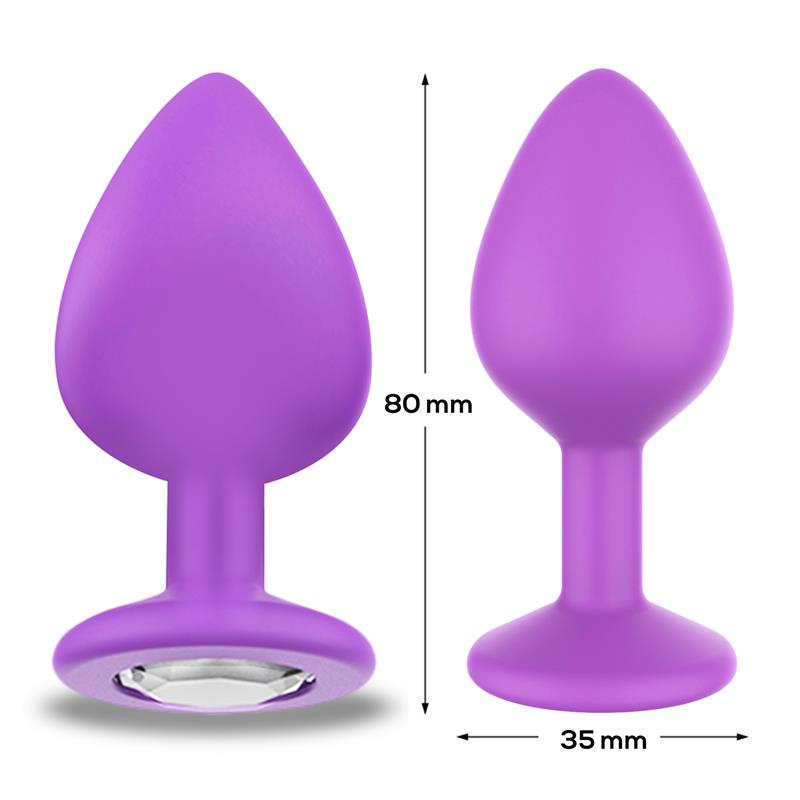AFTERDARK - Sparkly Butt Plug Size M Violet — zdjęcie 3