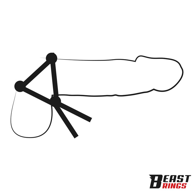 BEAST RINGS - Lasso Adjustable Silicone Cock Ring — zdjęcie 3