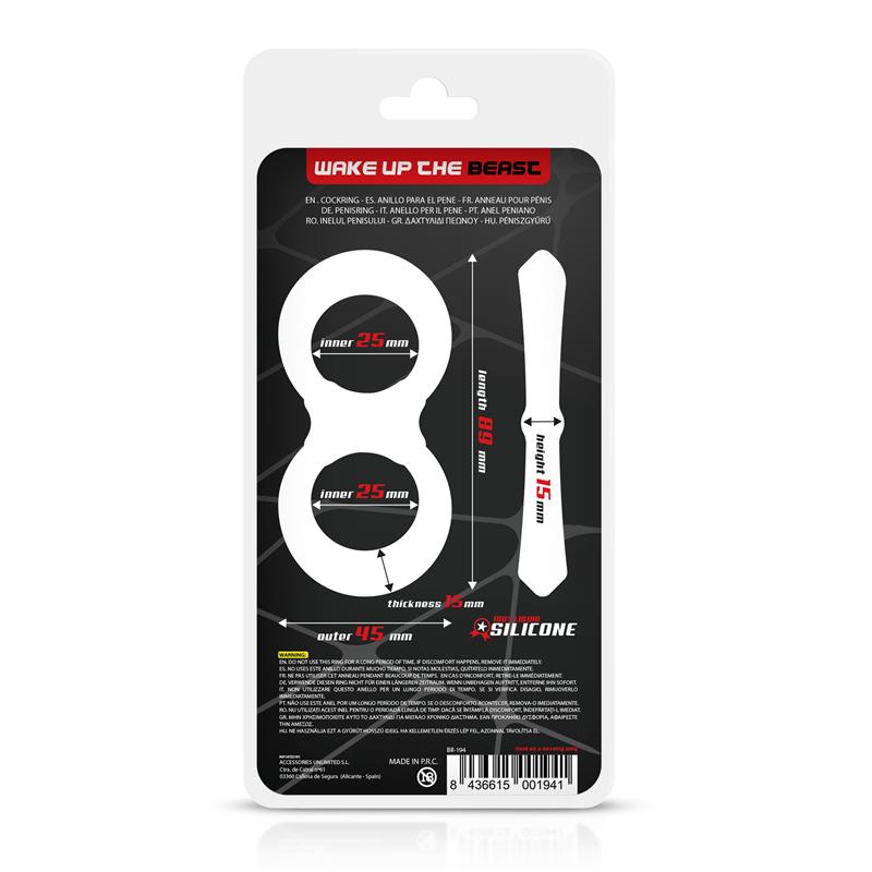 BEAST RINGS - Penis and Testicles Ring Liquid Silicone 25 mm — zdjęcie 3