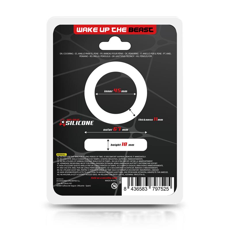 BEAST RINGS - Solid Silicone Cock Ring 4.5 cm — zdjęcie 3