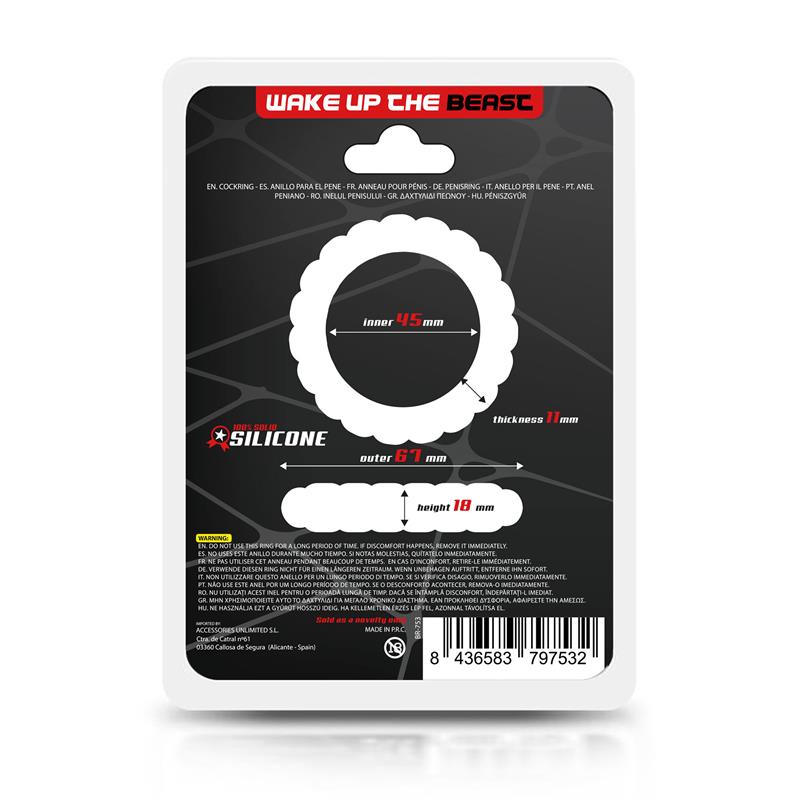 BEAST RINGS - Solid Silicone Cock Ring 4.5 cm — zdjęcie 3