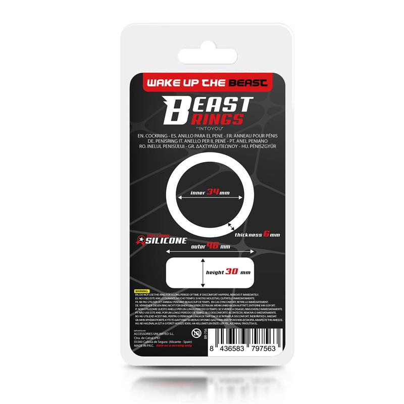BEAST RINGS - Liquid Silicone Cock Ring 3.4 cm — zdjęcie 3
