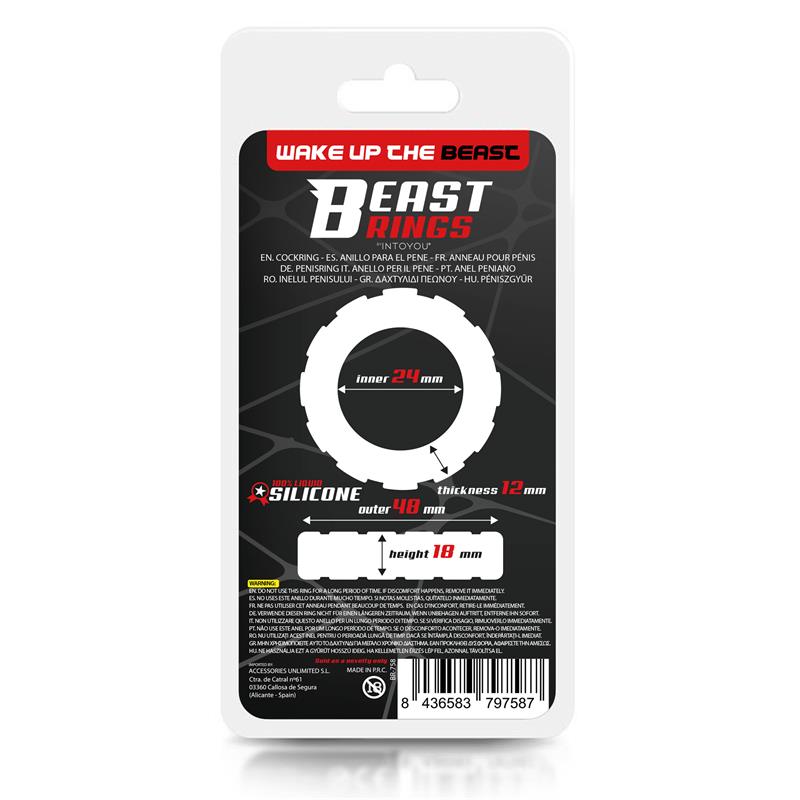 BEAST RINGS - Liquid Silicone Cock Ring 2.4 cm — zdjęcie 3