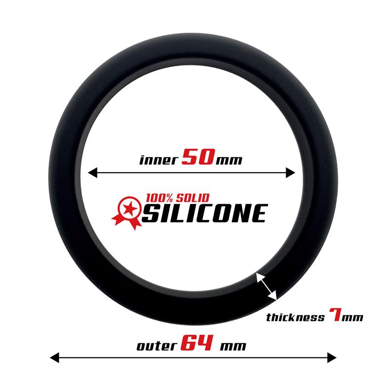 BEAST RINGS - Cock Ring Solid Silicone 5 cm Black — zdjęcie 3