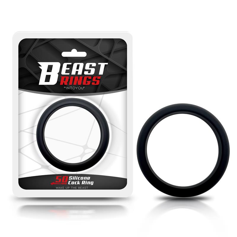 BEAST RINGS - Cock Ring Solid Silicone 5 cm Black
