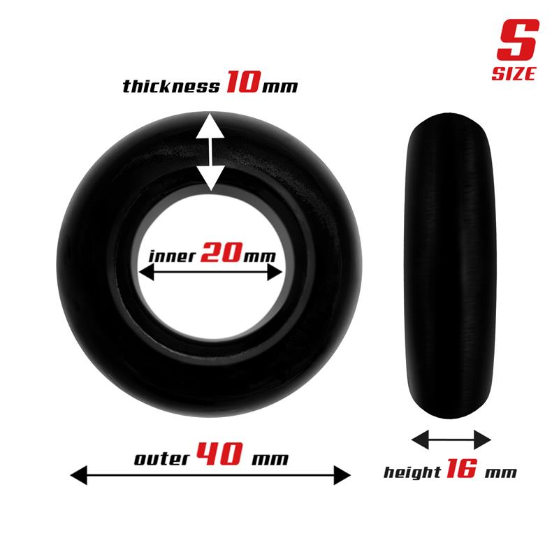 BEAST RINGS - Set of 3 Cock Rings Flexible Black — zdjęcie 3