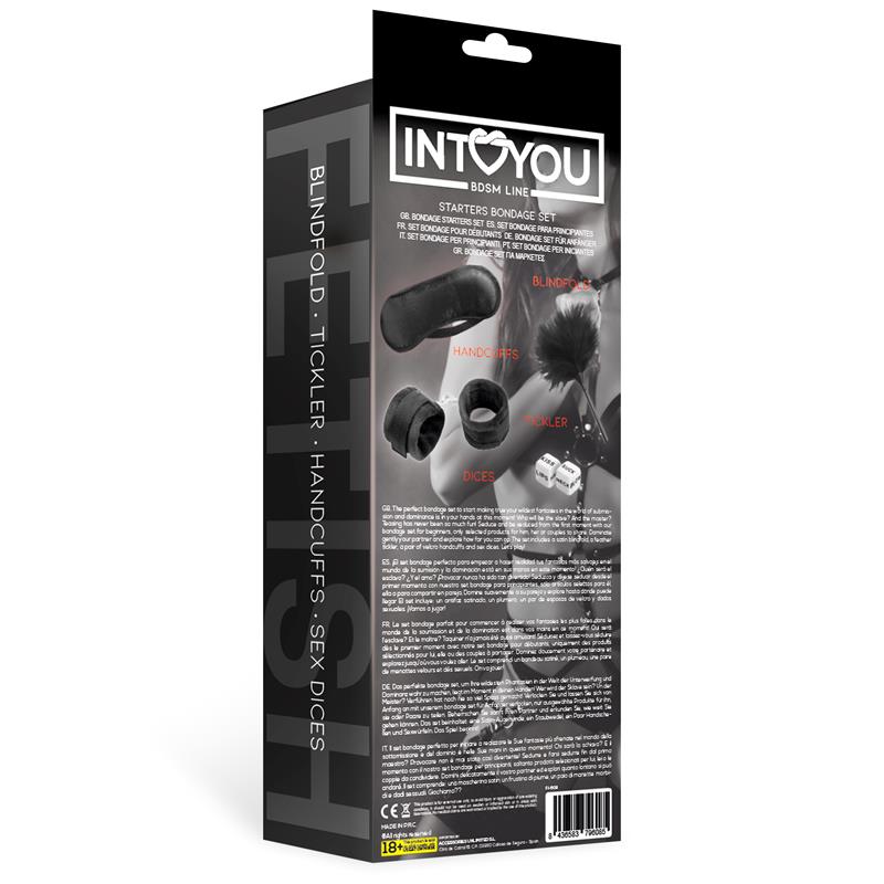 INTOYOU BDSM LINE - Starters Bondage Set 4 Pieces Black — zdjęcie 3