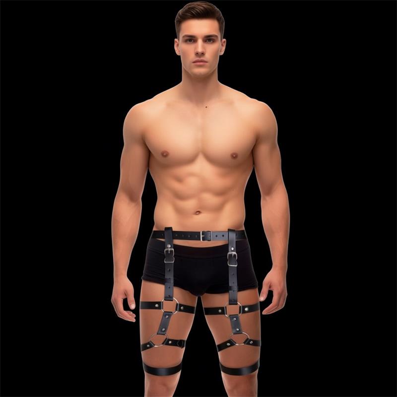 INTOYOU BDSM LINE - Fabian Leg and Waist Bondage Harness Adjustable — zdjęcie 3