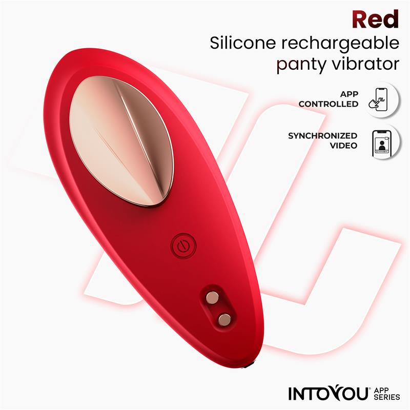 INTOYOU APP SERIES - Panty Vibrator with App Silicone Red — zdjęcie 3