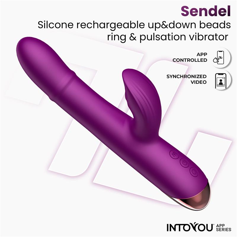 INTOYOU APP SERIES - Sendel Vibe with Up and Down Internal Beads Ring and Pulsation with App — zdjęcie 3