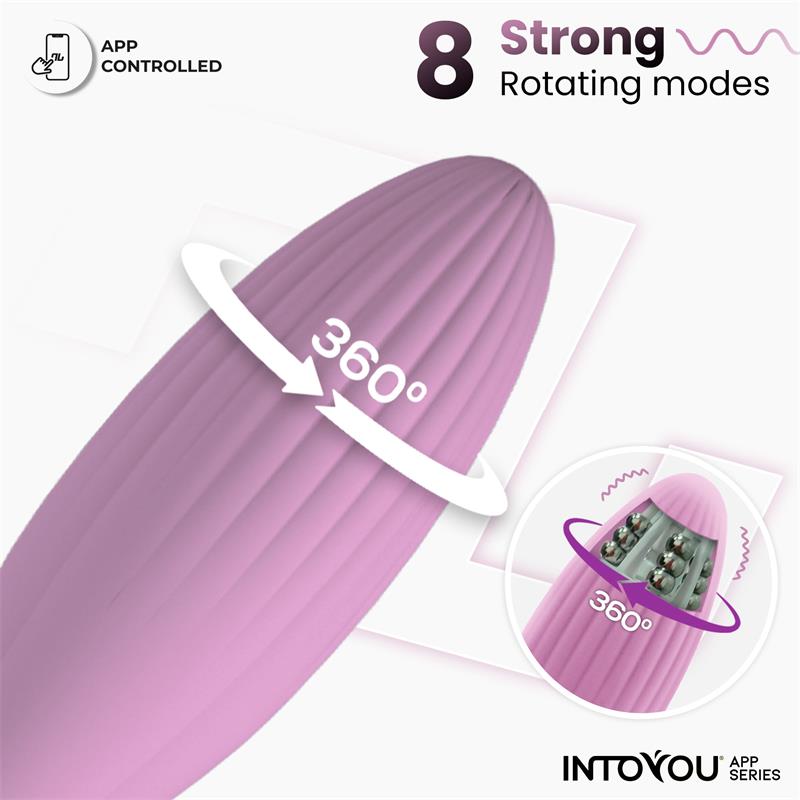 INTOYOU APP SERIES - Vibrating Egg with Rotating Beads and APP USB — zdjęcie 3