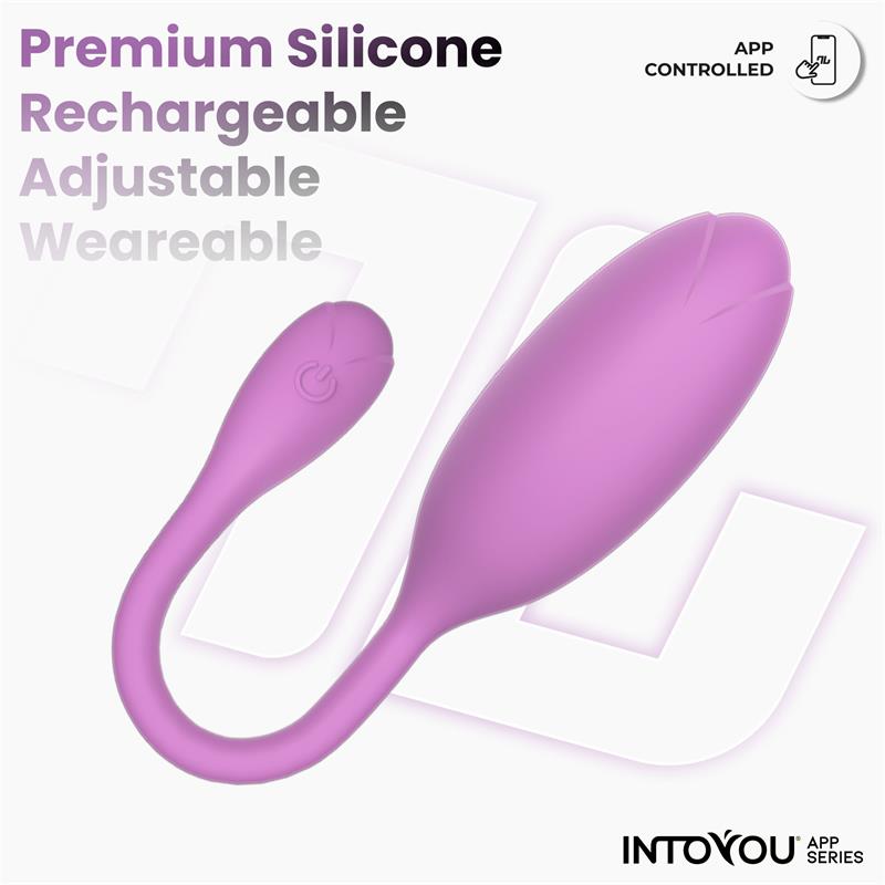 INTOYOU APP SERIES - Logan Vibrating Egg with App Unibody Silicone Purple — zdjęcie 3