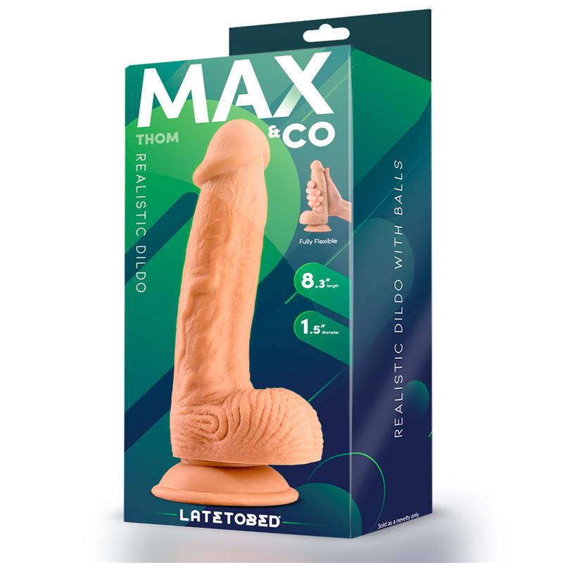 MAX & CO - Thom Realistic Dildo 8.3"Balls and Suction Cup C50 — zdjęcie 3