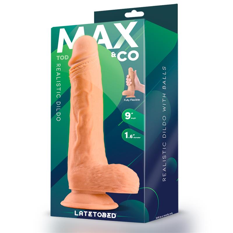 MAX & CO - Tod Realistic Dildo with Testicles 9 Flesh — zdjęcie 3