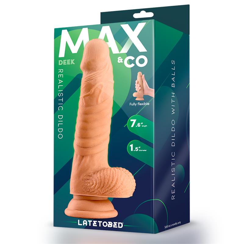 MAX & CO - Deek Realistic Dildo with Testivles 7.6 Flesh — zdjęcie 3