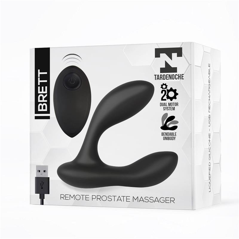 TARDENOCHE - Brett Prostate Massager Remote Control USB Liquid Silicone — zdjęcie 4