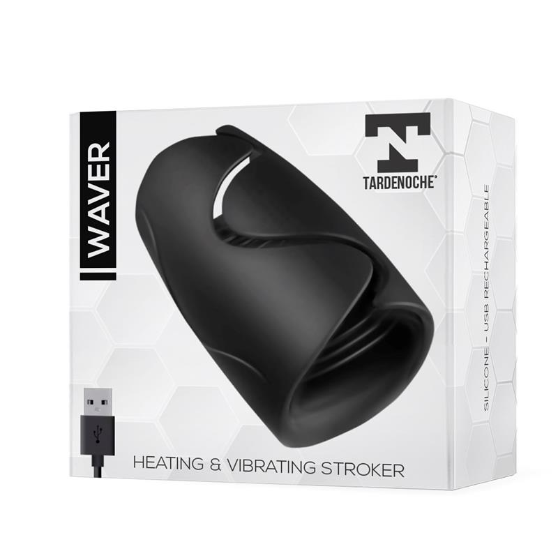 TARDENOCHE - Waver Male Masturbator Heat and Vibration Function Flexible USB Silicone — zdjęcie 3