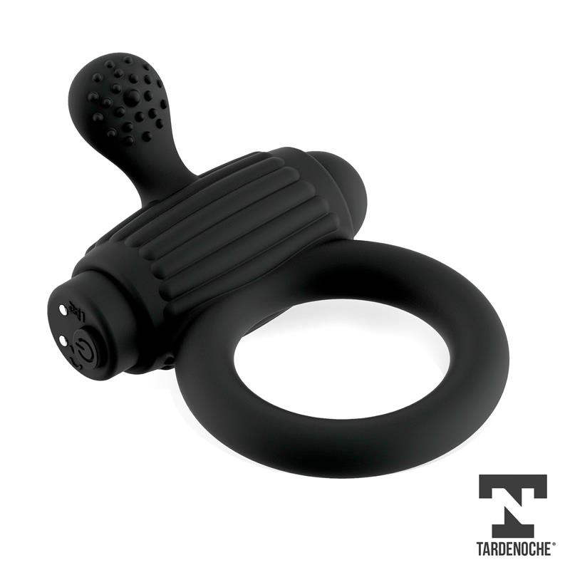 TARDENOCHE - Dully Vibrating Penis Ring Silicone Magnetic USB — zdjęcie 3