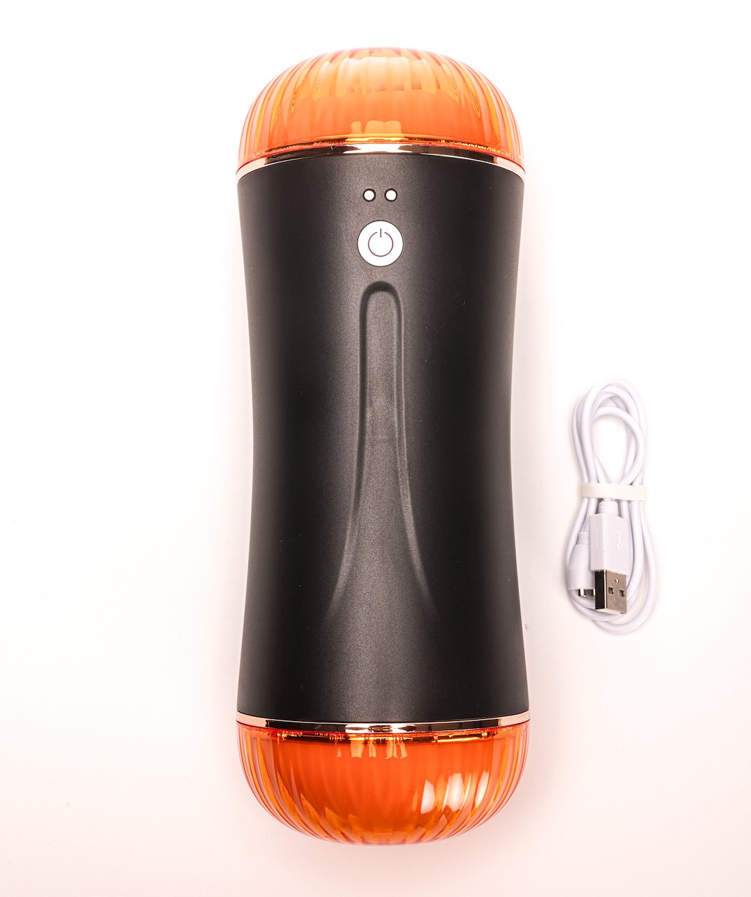 Velvet Touch - Masturbator Z Wibracj¹ Dwustronny Wagina Anus  Cyberskóra £adowany Usb Czarny — zdjęcie 4