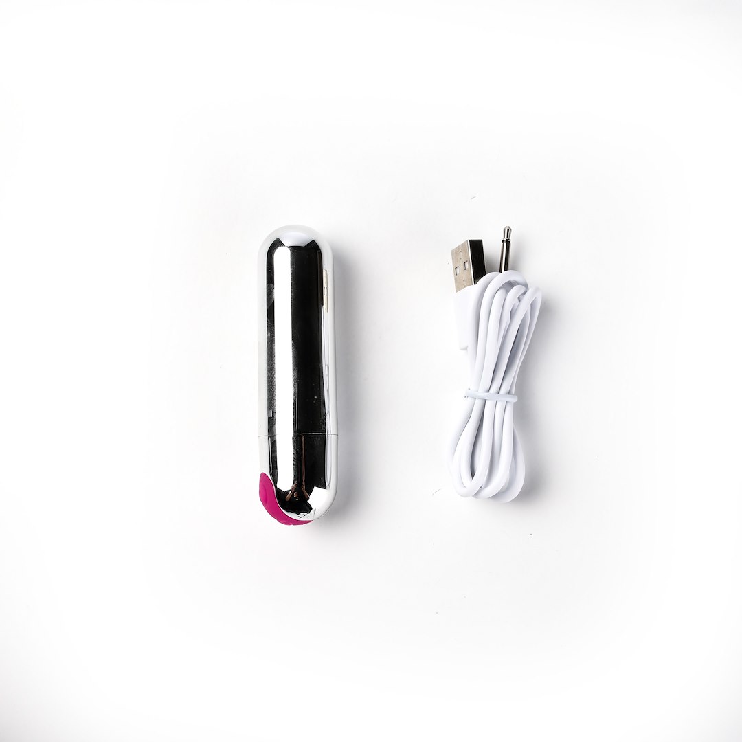 Simple Pleasure - Wibrator Mini Typ Bullet £adowany Usb Srebrny — zdjęcie 4