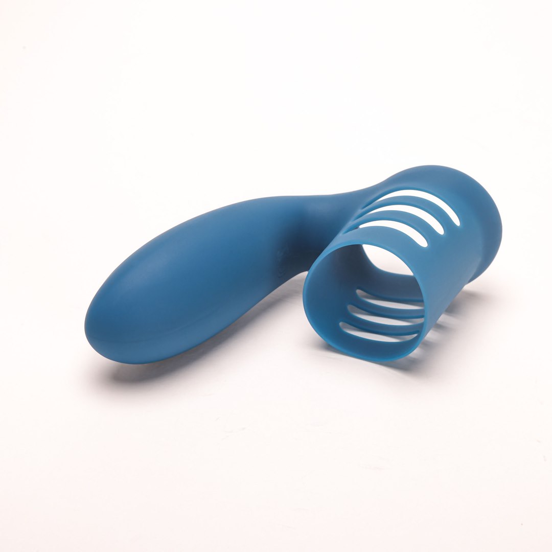 Velvet Touch - Piercieñ Wibruj¹cy £adowany Usb Niebieski — zdjęcie 4