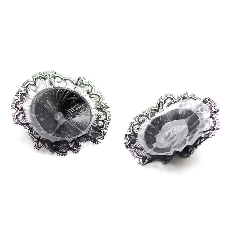 LATETOBED BDSM LINE - Nipple Covers with Lace Black — zdjęcie 4