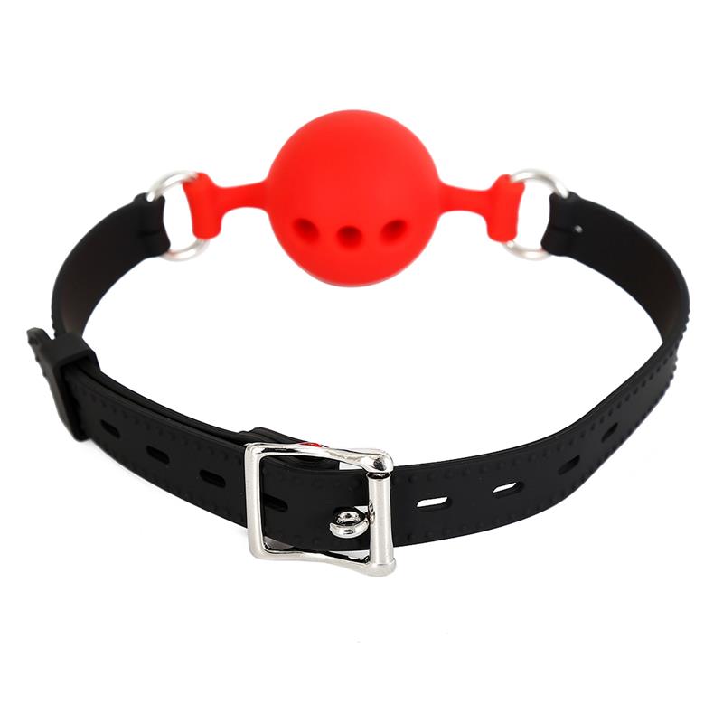 LATETOBED BDSM LINE - Silicone Breathable Ball Gag S - 4 cm — zdjęcie 4