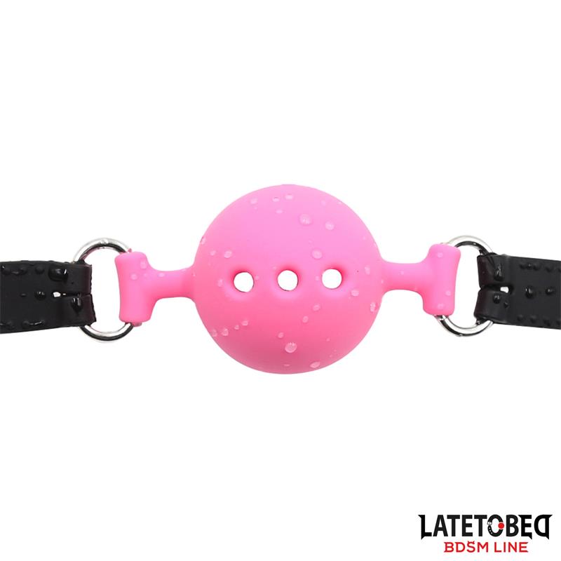 LATETOBED BDSM LINE - Breathable Silicone Ball Gag S - 4 cm — zdjęcie 4